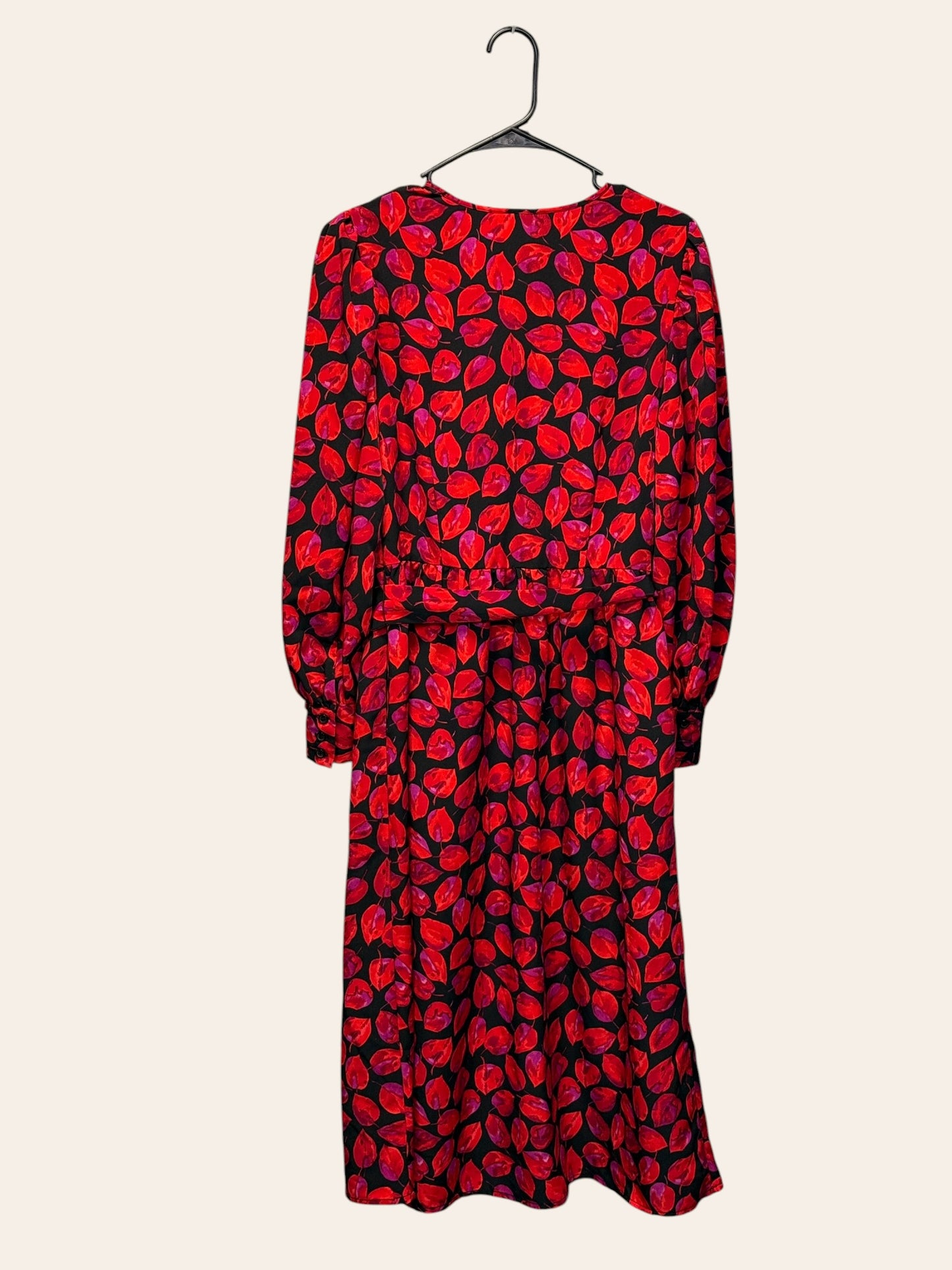 Who What Wear Red Leaf Dress