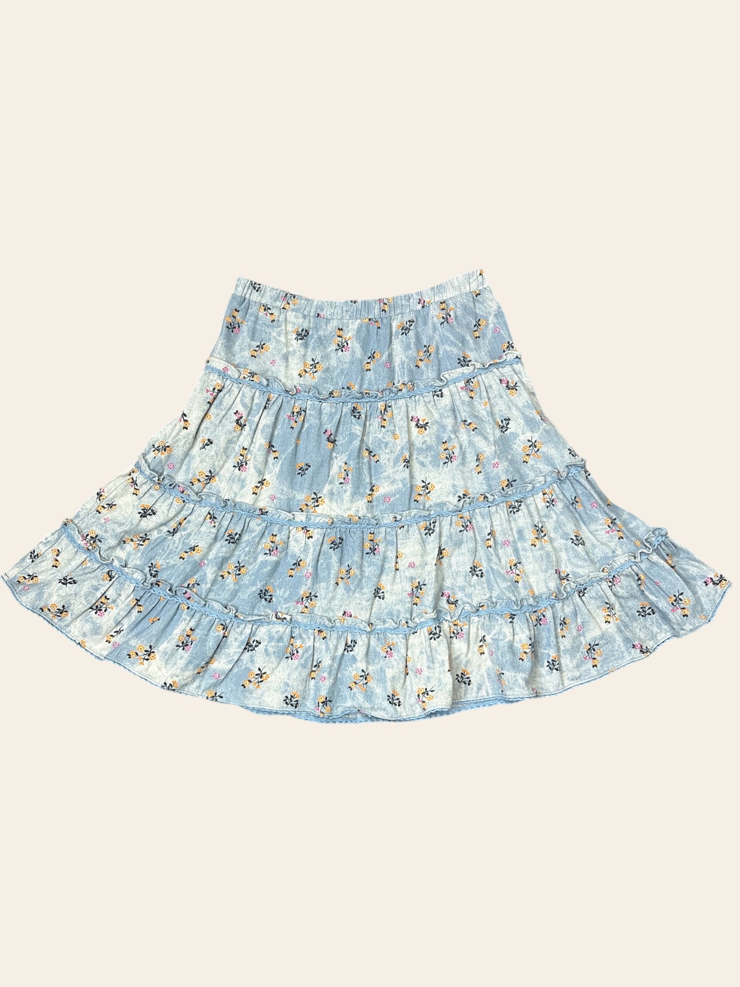 Yakira Bella Denim Floral Skirt