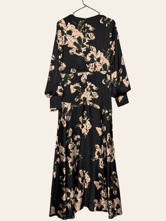 Soie Floral V-Neck Dress