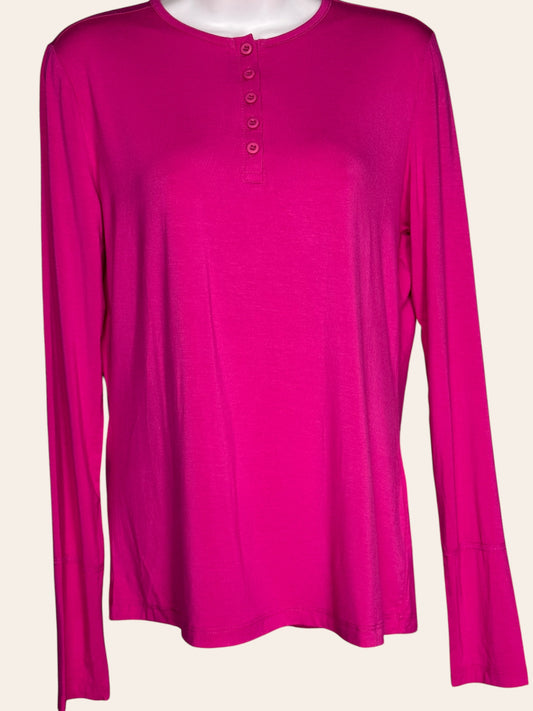 Udel Pink soft basic Henley