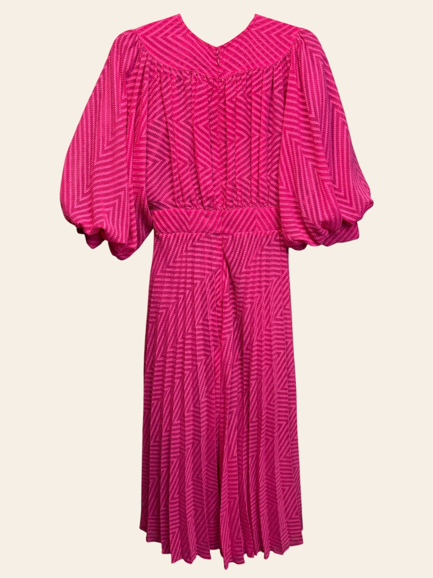Pink Puff Sleeve Dress