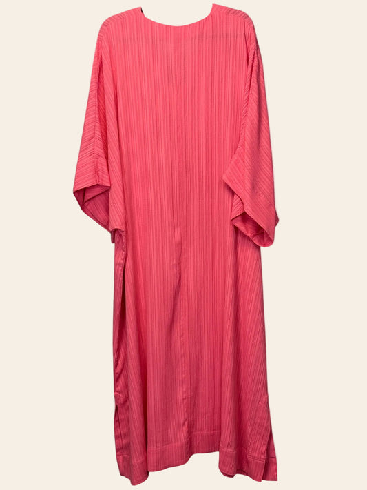 H&M Ribbed Pink V-Neck Loose Fit Dress