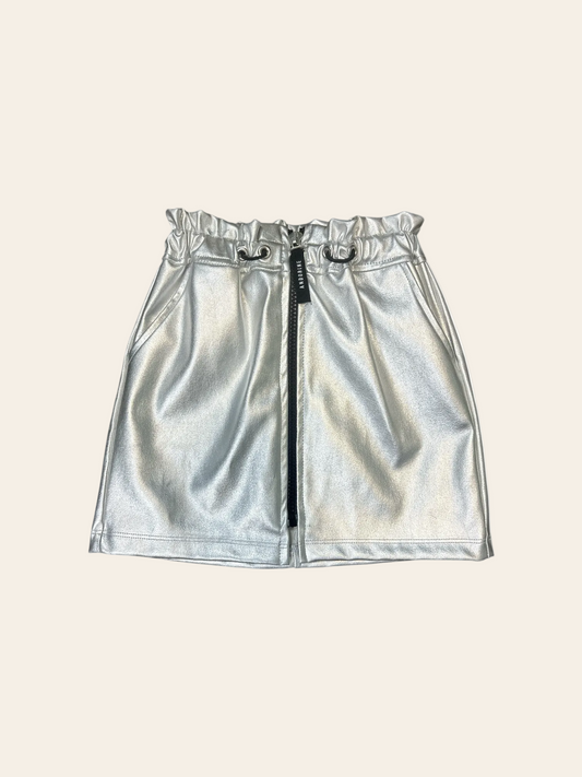 Andorine Silver Metallic Skirt