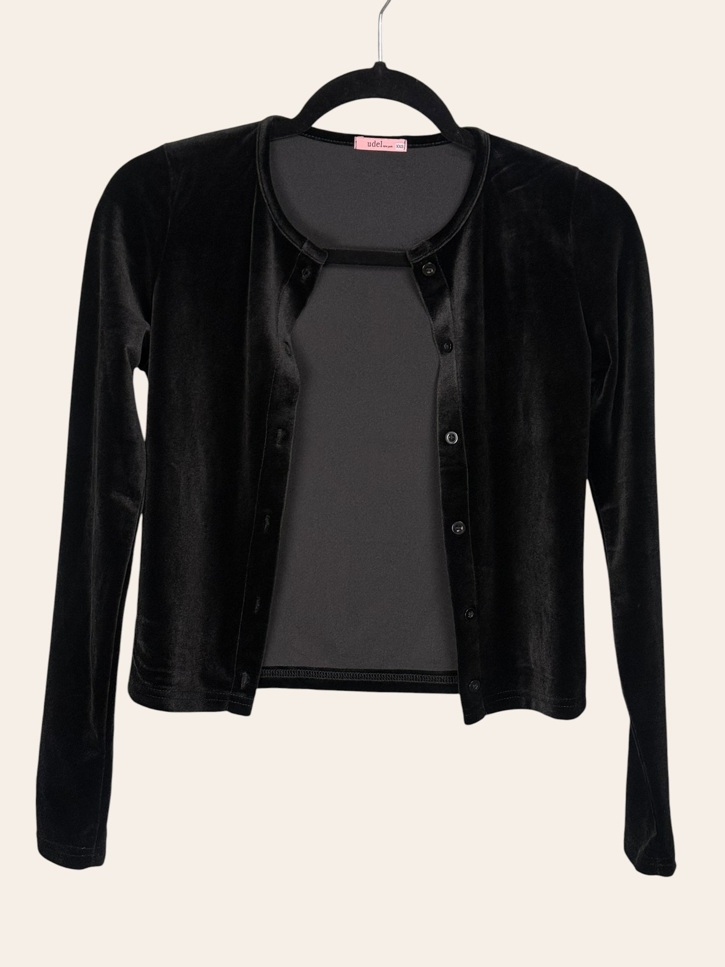Udel NY Black Velvet Cardigan