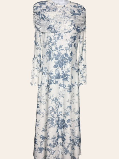 Nina Blue floral print