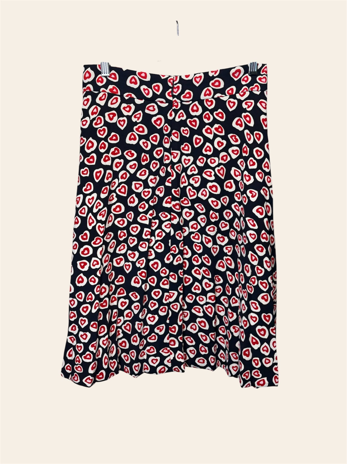 J Crew Heart Pleated Skirt