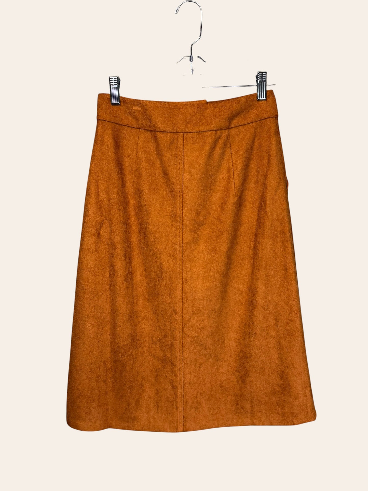 See Rene Luxe suede brown skirt