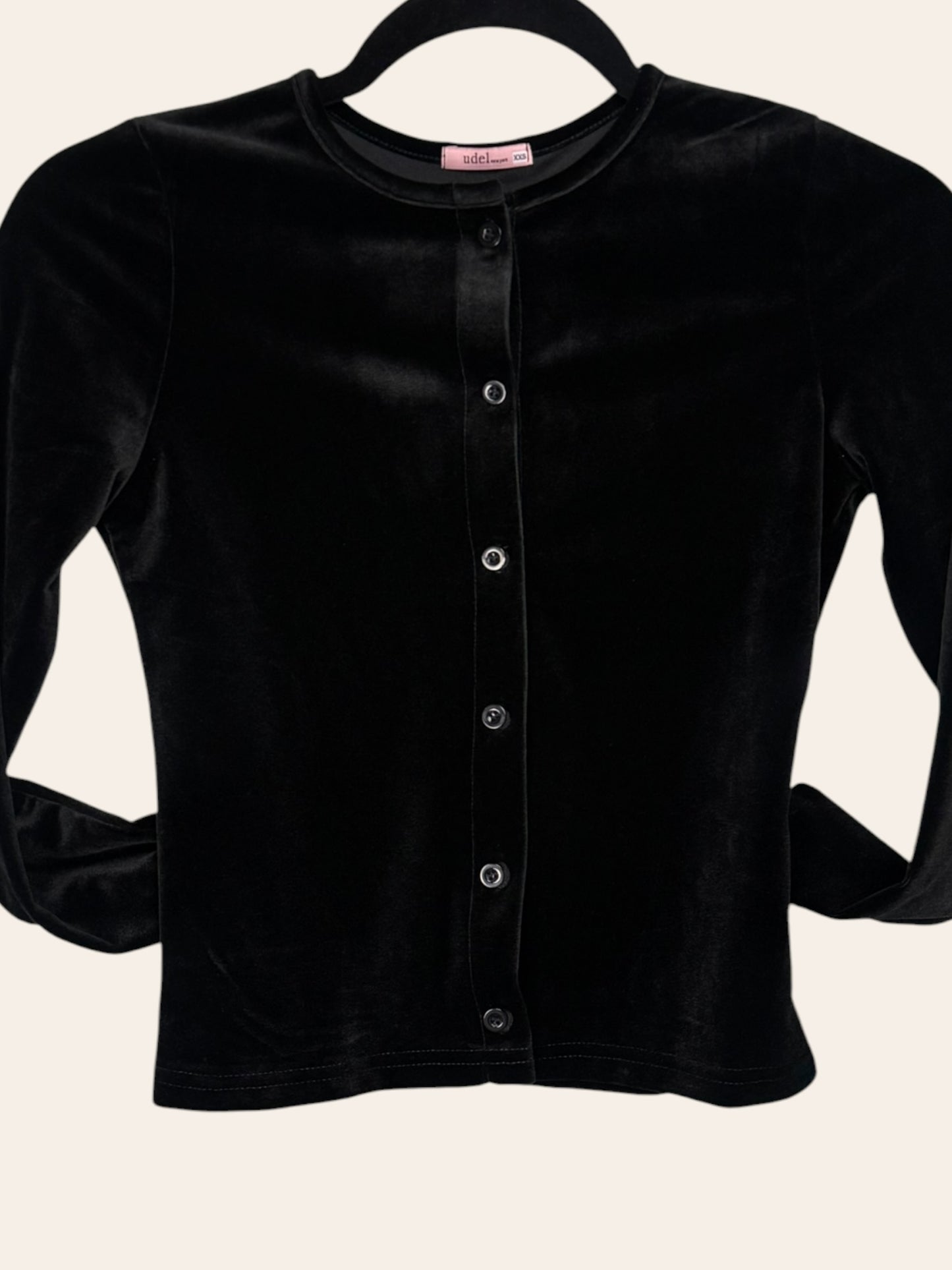 Udel NY Black Velvet Cardigan