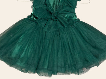 Green girls gown