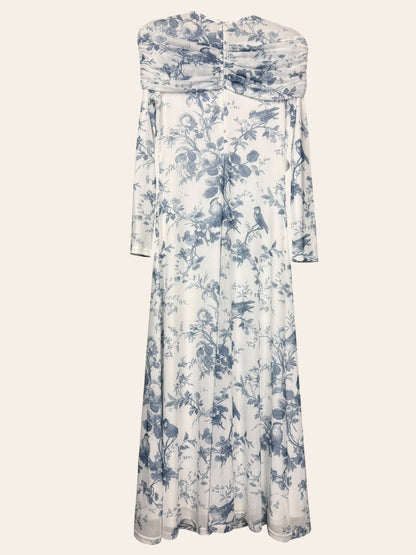 Nina Blue floral print