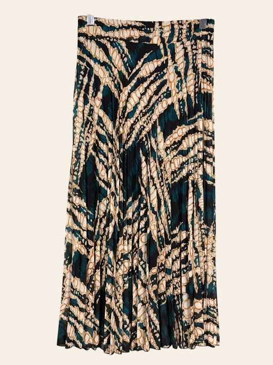 Senes Pattern Pleated Skirt