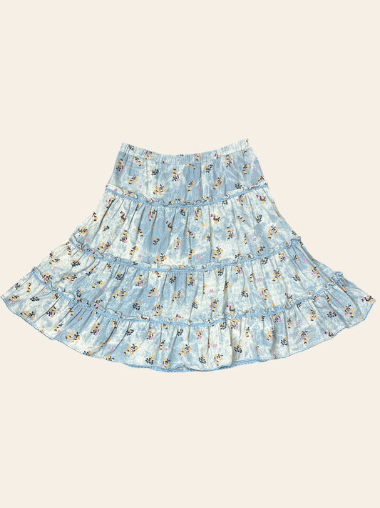 Yakira Bella Denim Floral Skirt