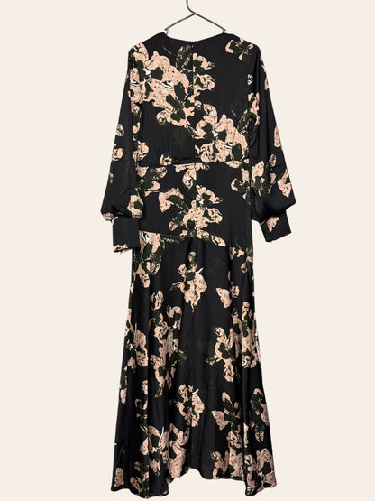 Soie Floral V-Neck Dress