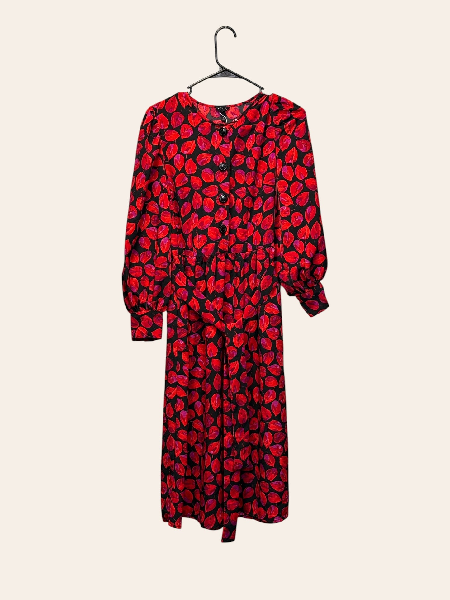 Who What Wear Red Leaf Dress