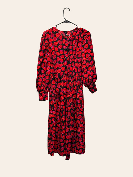 Who What Wear Red Leaf Dress