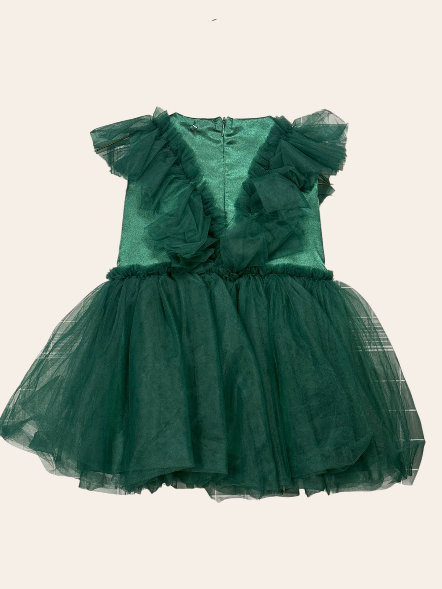 Green girls gown