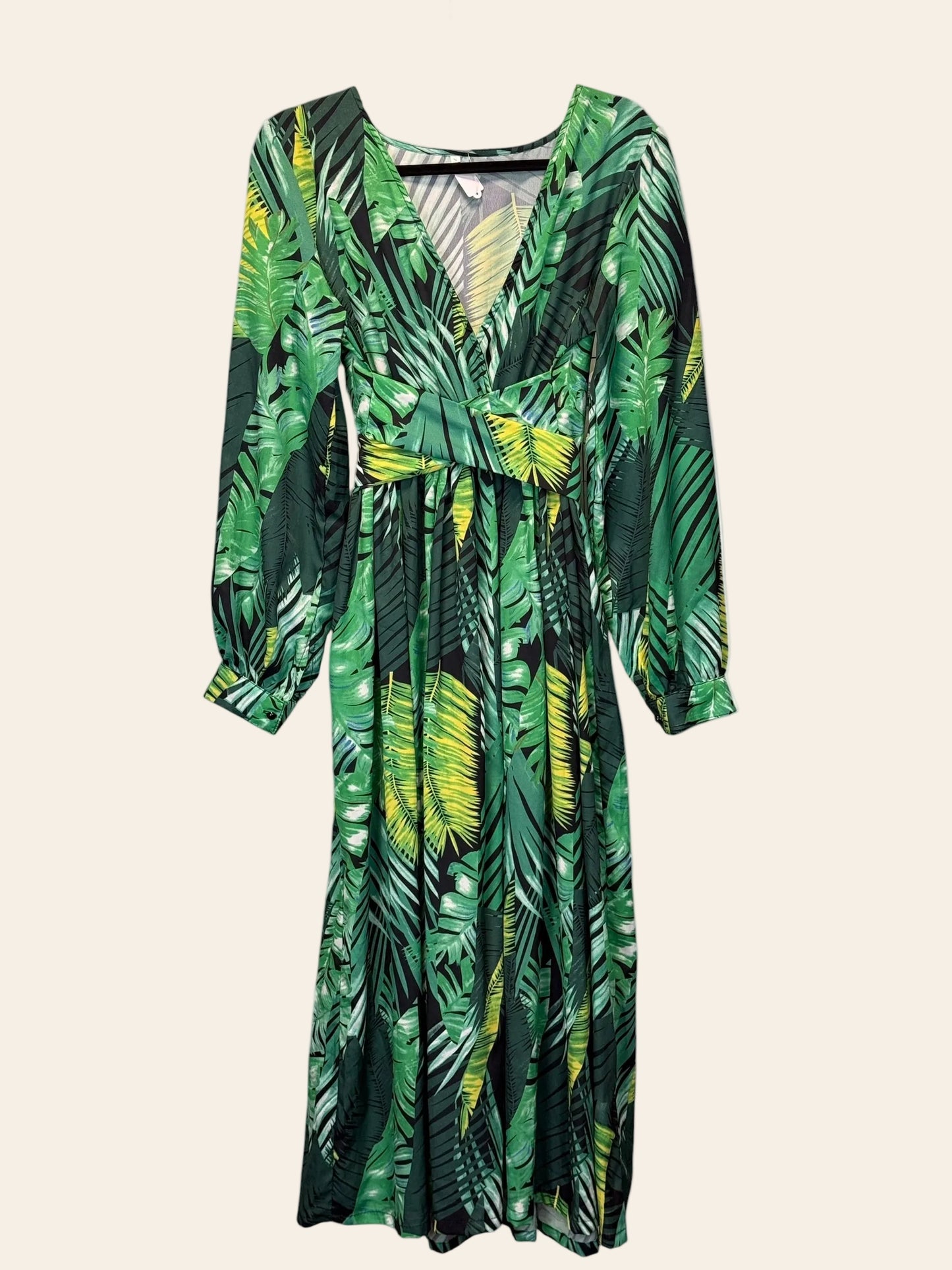 Jungle V-Neck Tie Dress