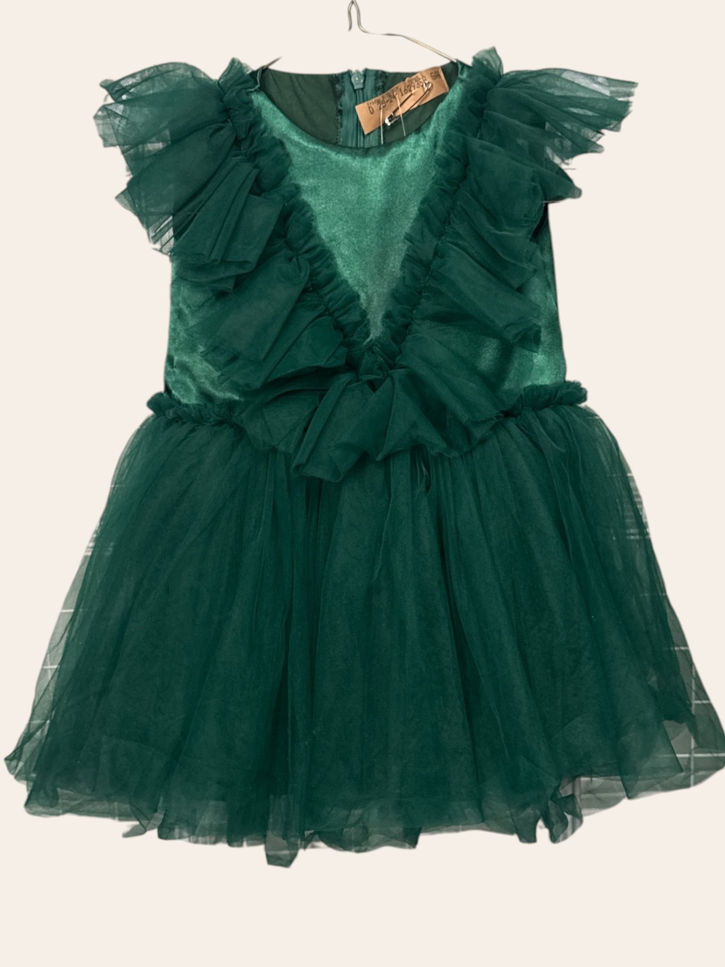 Green girls gown