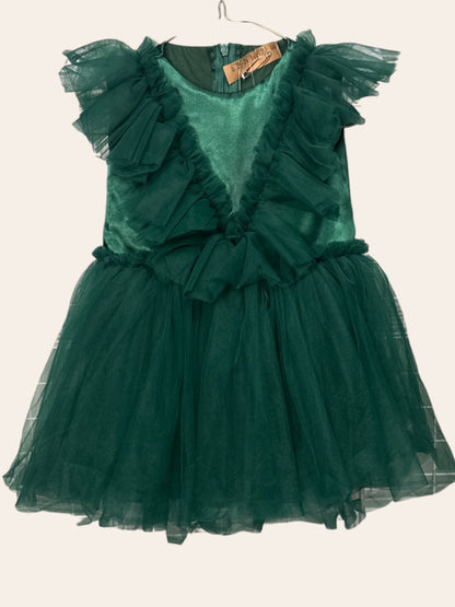 Green girls gown