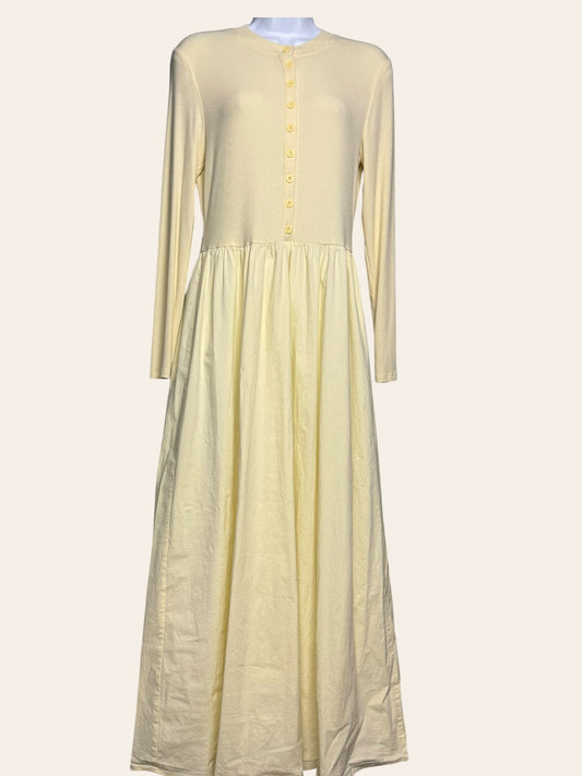 Point Butter Yellow Maxi Dress