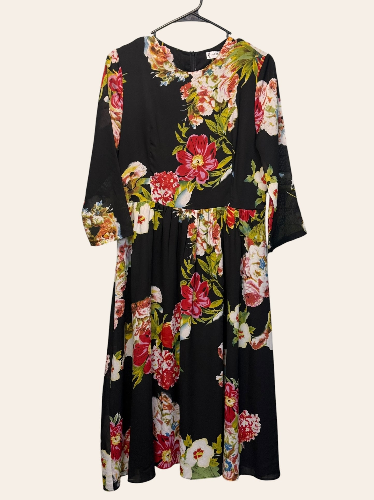 Miss Finch Black Floral Dress