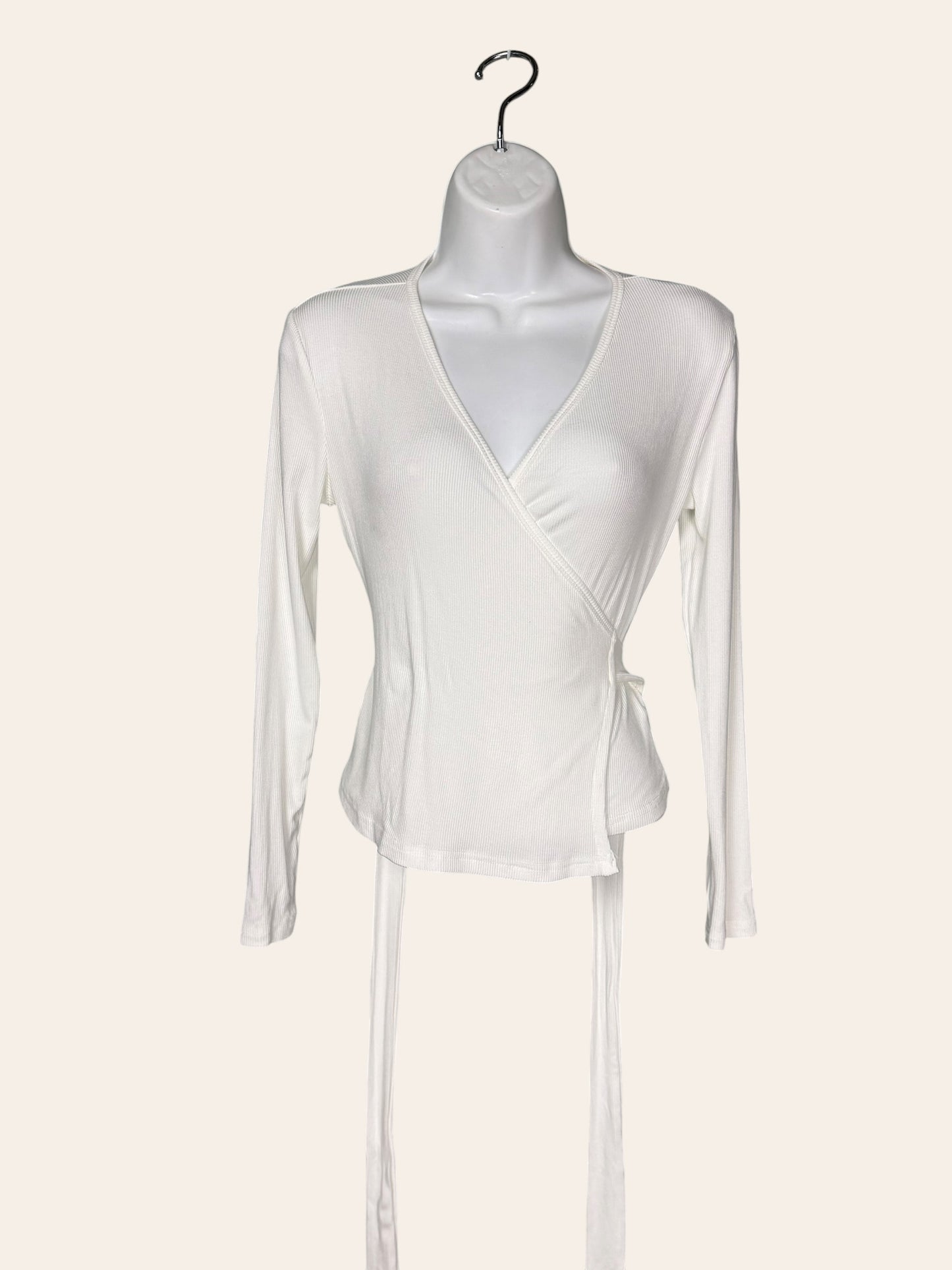 Blank white tie top
