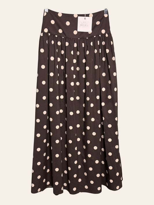 Blank Printed Waisted Polka Dot Maxi Skirt