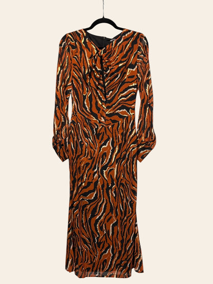 Nasty Gal Tiger Metallic Midi Dress
