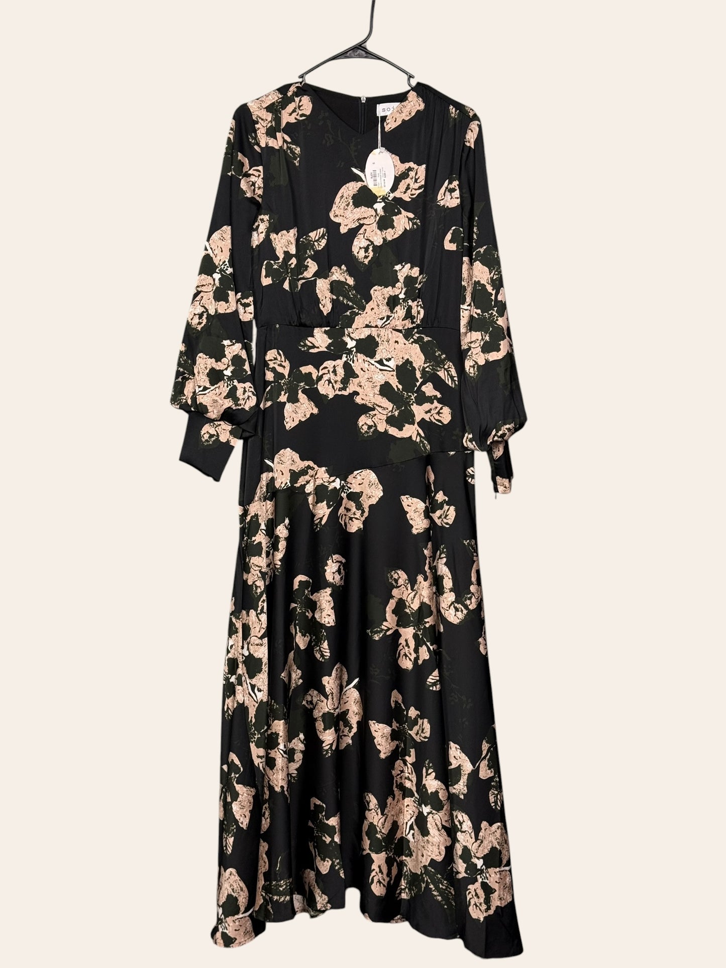 Soie Floral V-Neck Dress