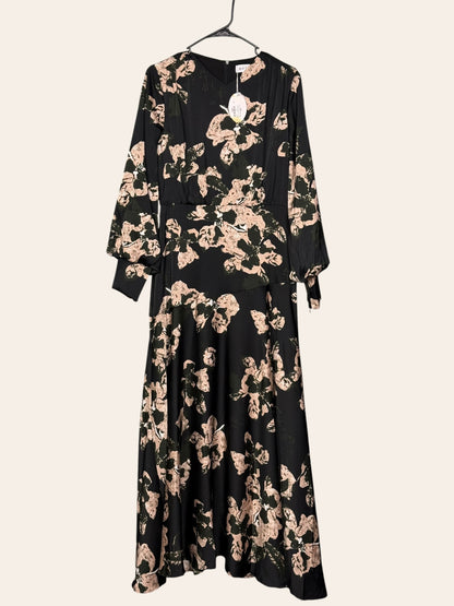 Soie Floral V-Neck Dress