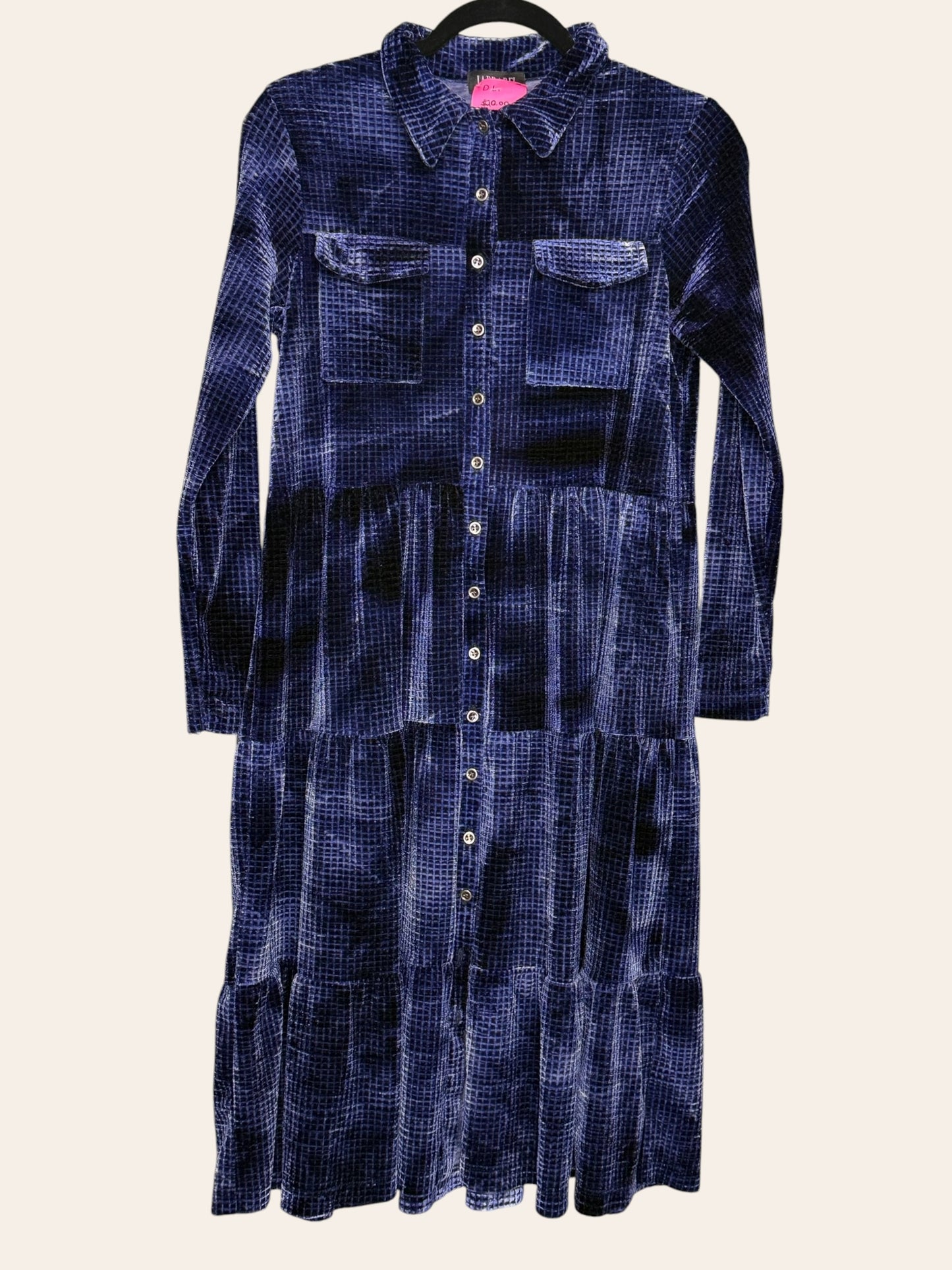 Japparalel Blue Velvet Soft Dress