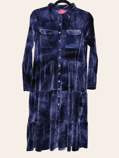 Japparalel Blue Velvet Soft Dress
