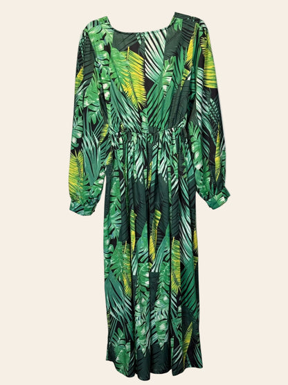 Jungle V-Neck Tie Dress