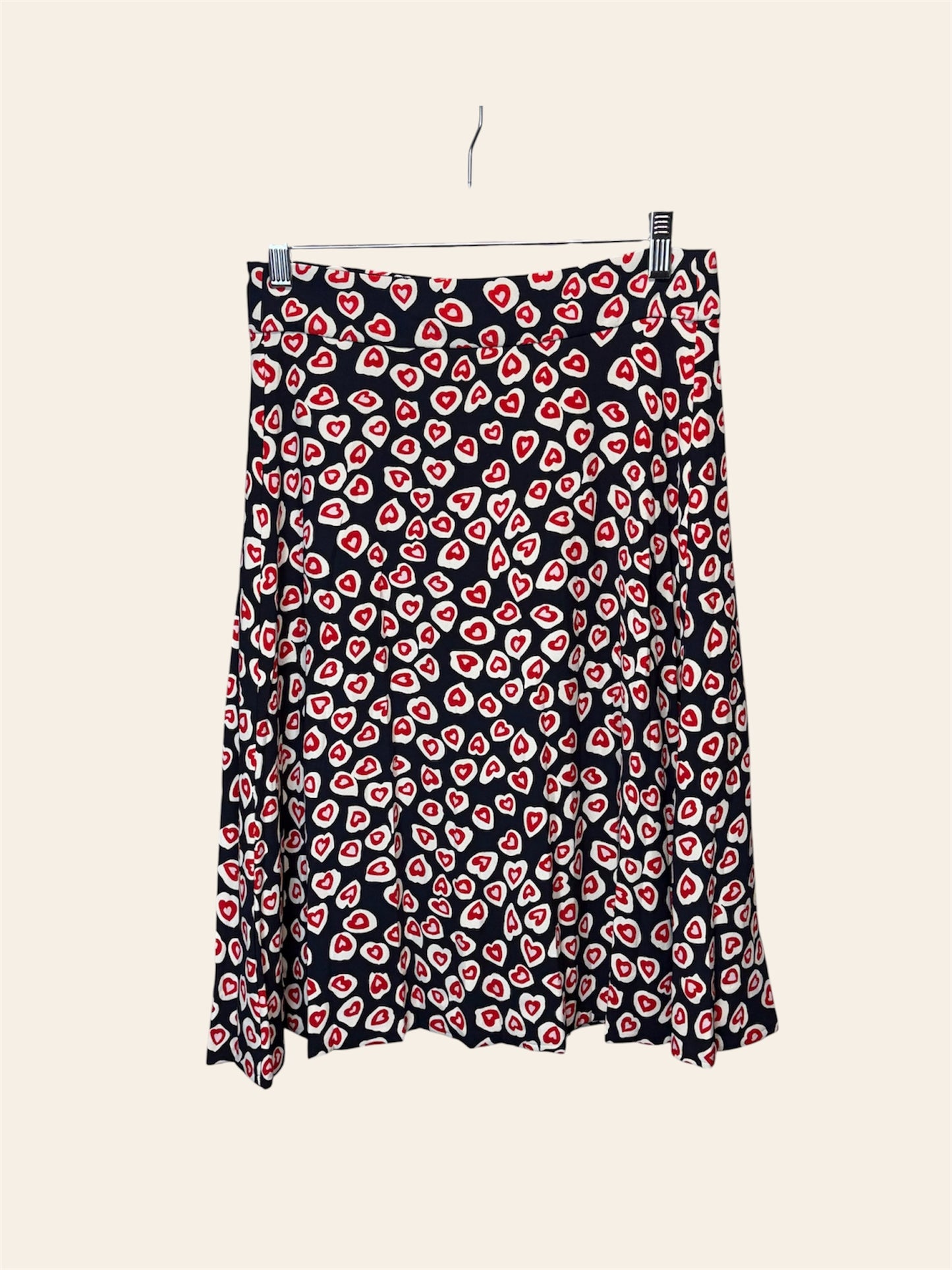 J Crew Heart Pleated Skirt