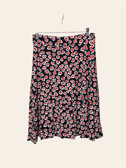 J Crew Heart Pleated Skirt