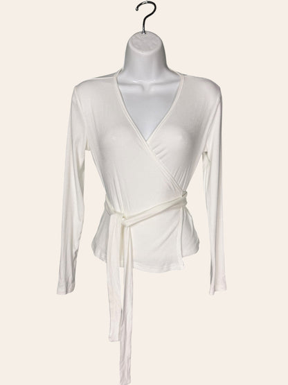 Blank white tie top