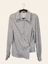 SHEIN Checkered Button Down Blouse