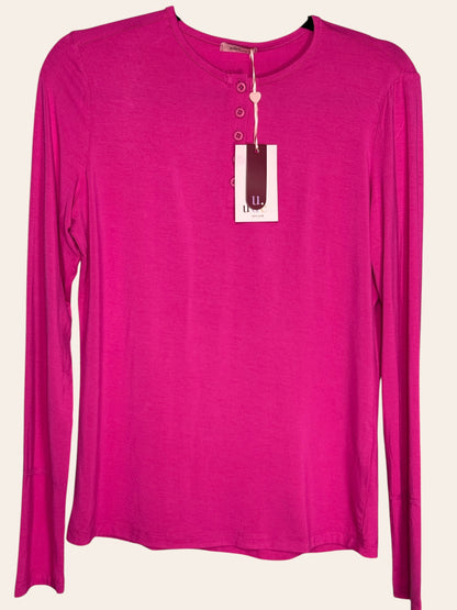 Udel Pink soft basic Henley
