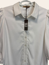 Begonia Linen Button Down White Blouse