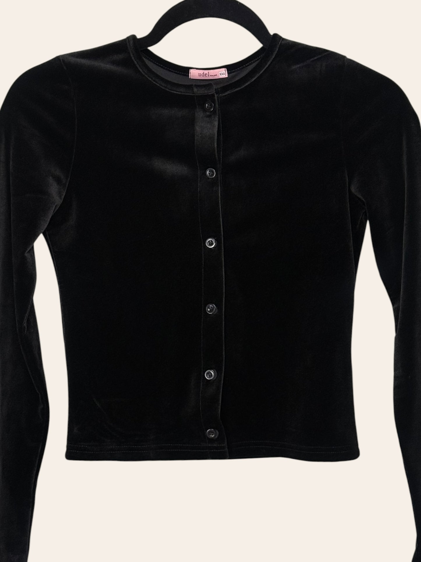 Udel NY Black Velvet Cardigan