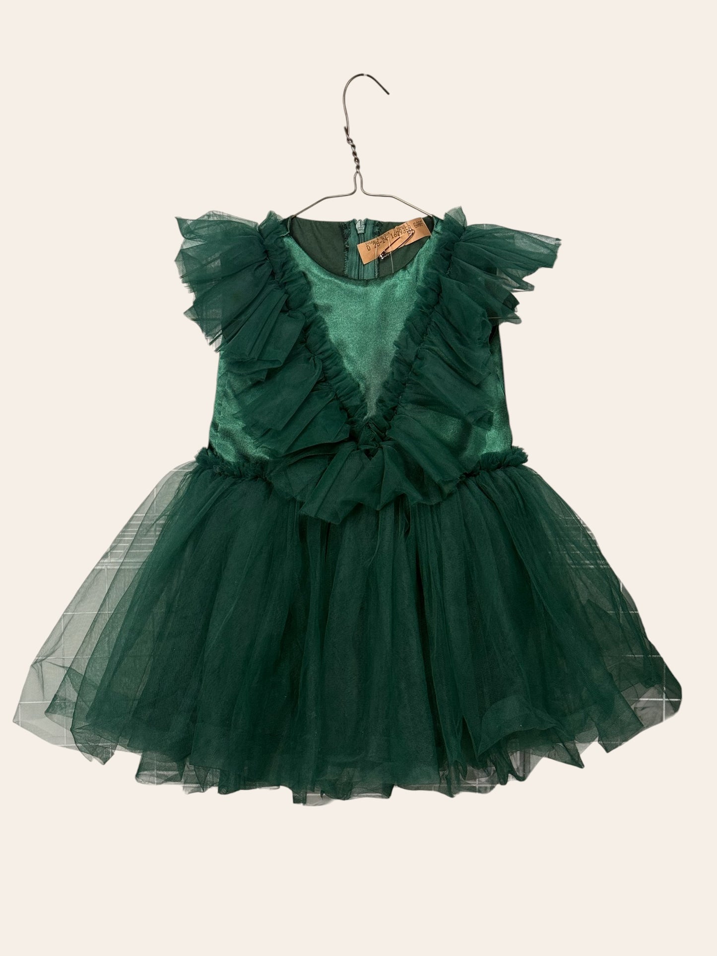 Green girls gown