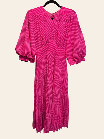 Pink Puff Sleeve Dress