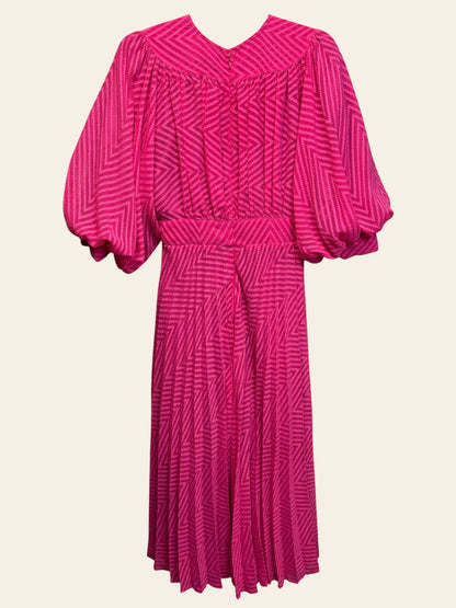 Pink Puff Sleeve Dress