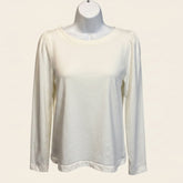 J Crew Puff Sleeve Button- Back Top
