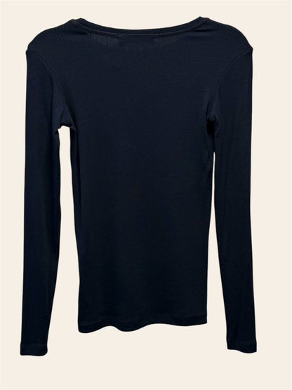 Solika Navy Ribbed Top