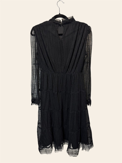 English Dot Black Dress