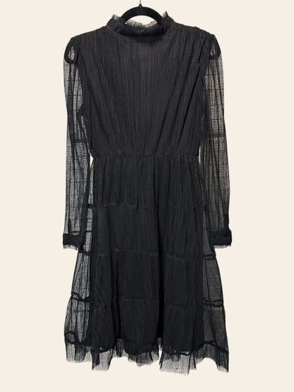 English Dot Black Dress
