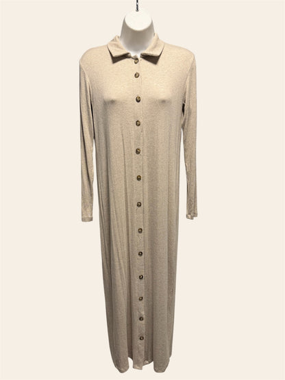 Third Button Down Ribbed Dress