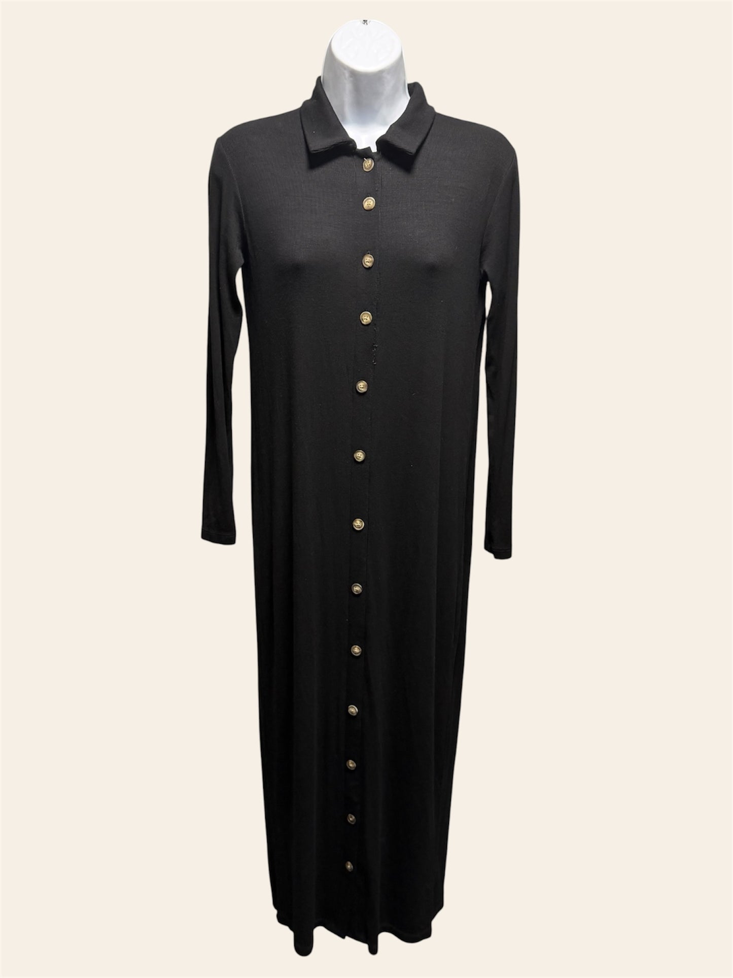 Third Button Down Ribbed Dress