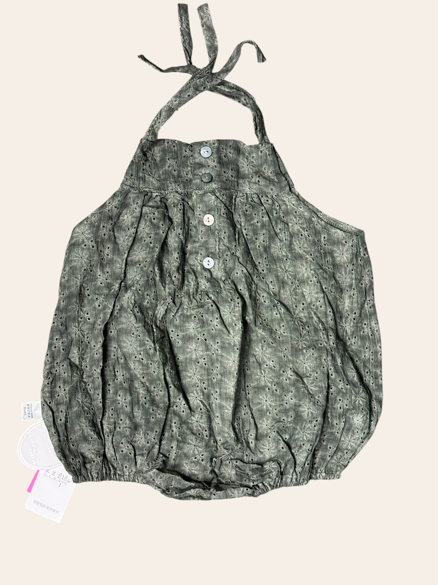 Green Baby Romper